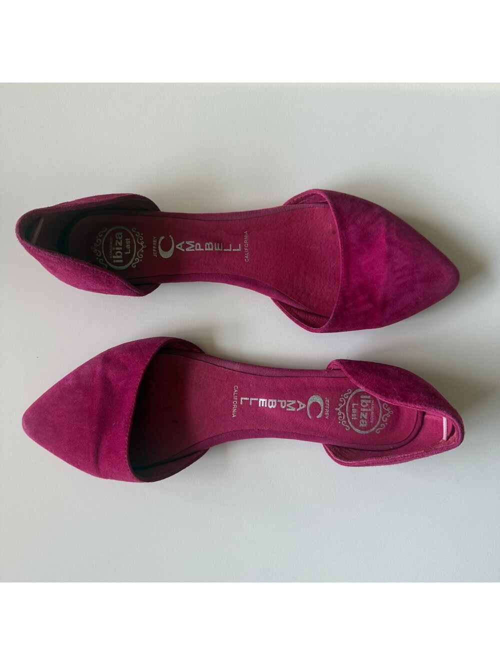 Jeffrey Campbell Women's Pink Suede Pointed Toe D'Orsay Flats Size 8 - Picture 2 of 5